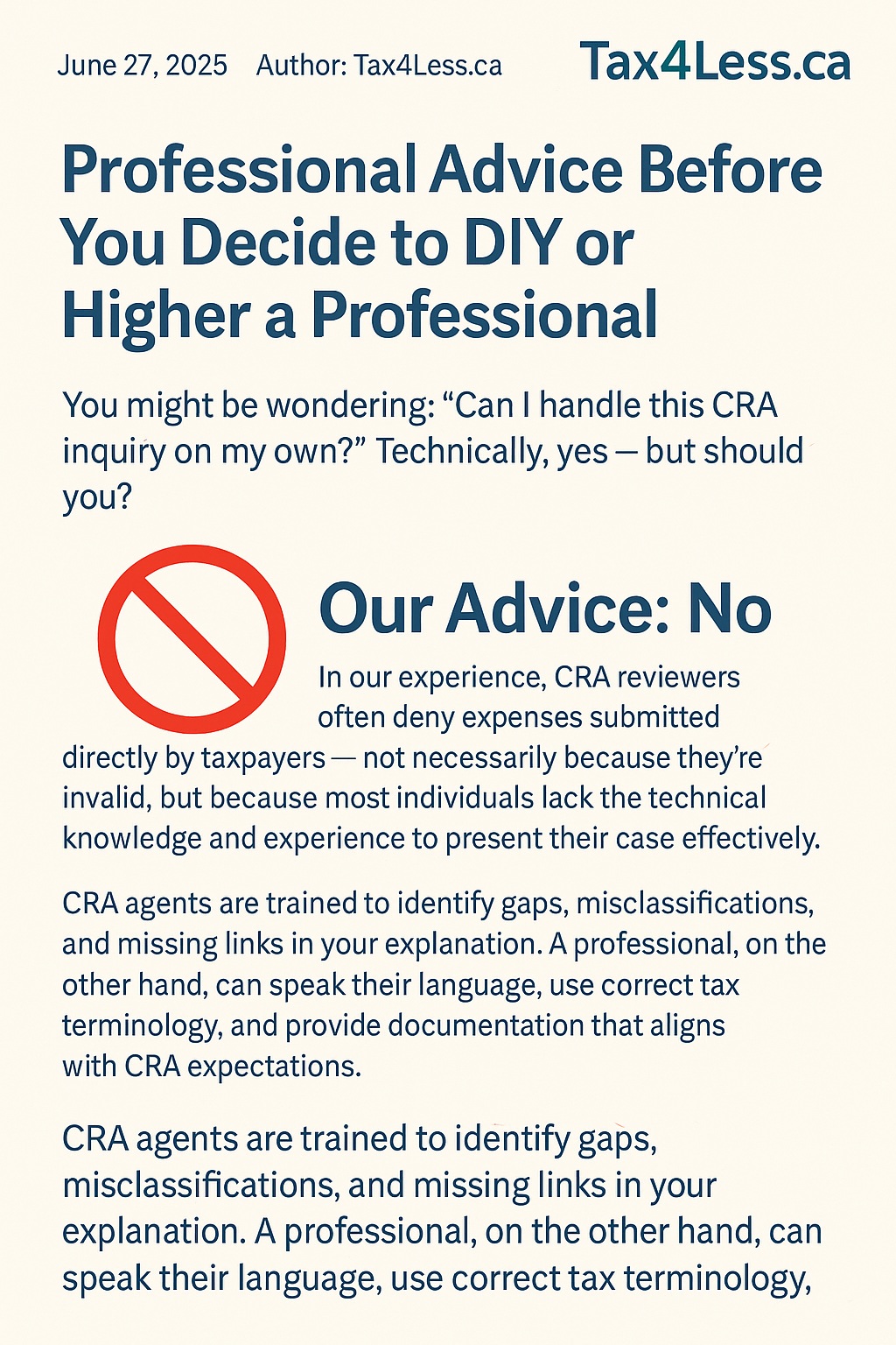 CRA SPECIAL ASSESMENT PROGRAM